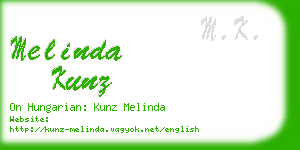 melinda kunz business card